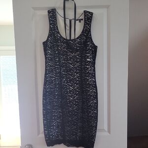 XOXO Elegant Black Lace Mini Dress